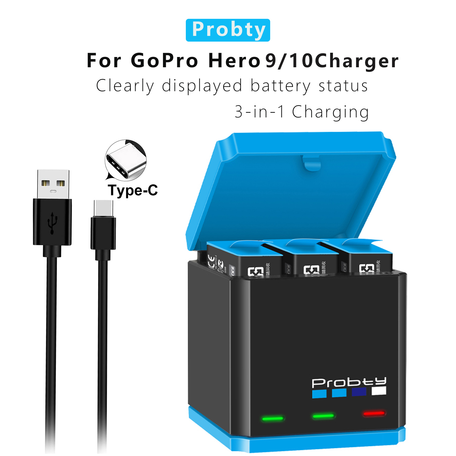 Sports Equipment Cabinet - GoPro 12 11 10 충전기, 고속