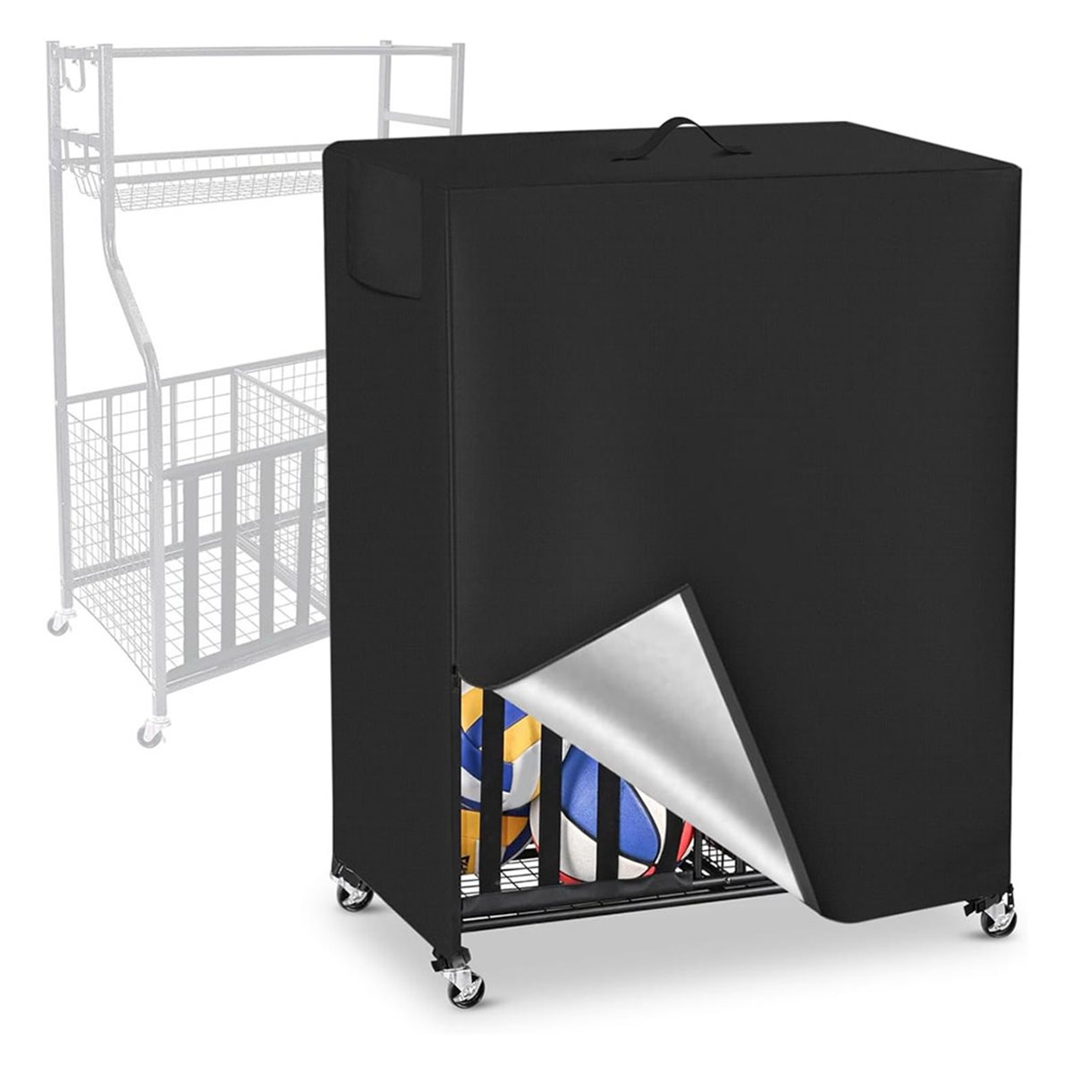Sports Equipment Organizer Rack - 농구 랙 커버 차고 스포츠 장비