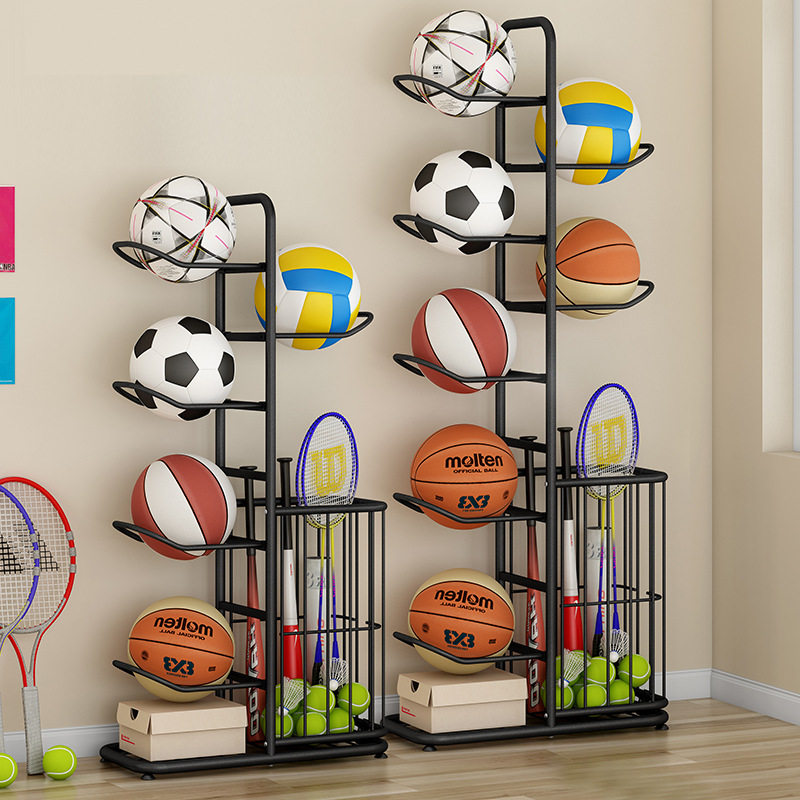 Sports Equipment Organizer Rack - 스포츠 공 보관 랙 농구 배드민턴