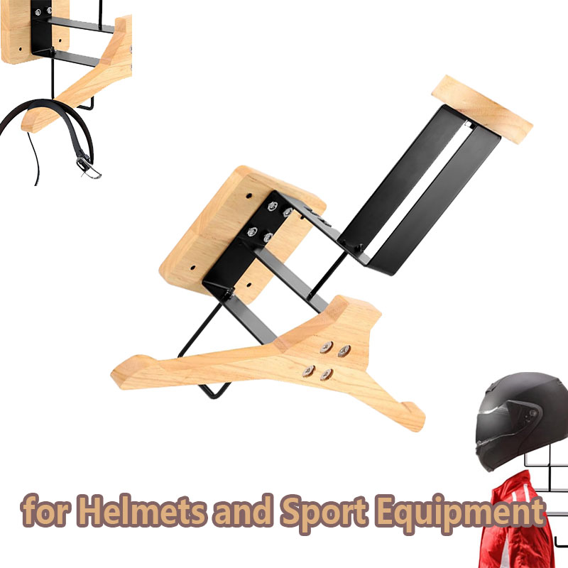 나무 오토바이 헬멧 홀더 벽걸이형 후크 디스플레이 랙  - Sports Equipment Organizer Rack 리뷰 및 가격