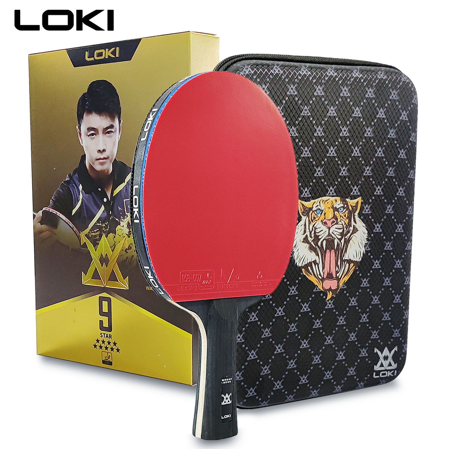 LOKI 9 스타 탁구 라켓 전문 5+2 탄소 탁구 패 - Badminton Racket Carbon 리뷰 및 가격