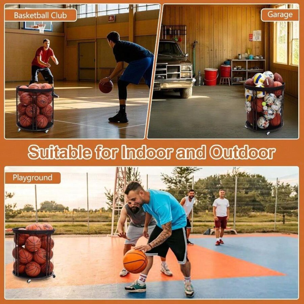 헤비 듀티 볼 보관함 카트 (축구, 농구, 배구, 풋볼 - Sports Equipment Organizer Rack 리뷰 및 가격