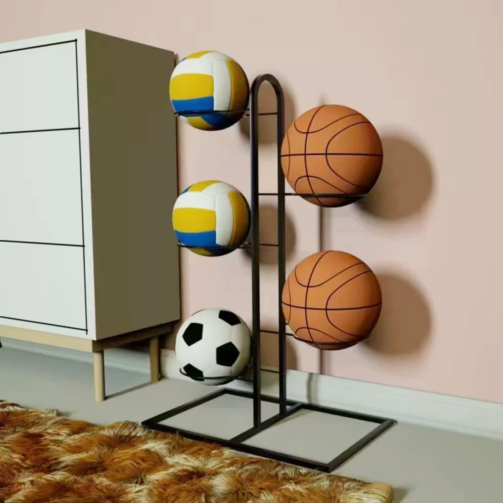접이식 농구 랙 농구 후프 공을 위한 다층 보관 주최자 - Sports Equipment Organizer Rack 리뷰 및 가격