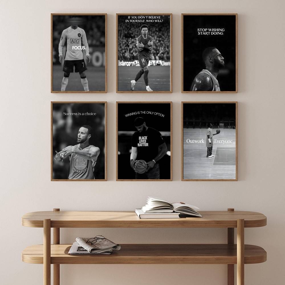 흑백 스포츠 벽 장식 프린트, 십대 침실, 체육관, 남 - Sports Equipment Poster 리뷰 및 가격